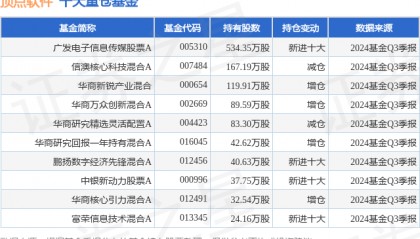 11月4日顶点软件涨7.95%,广发电子信息传媒股票A基金重仓该股