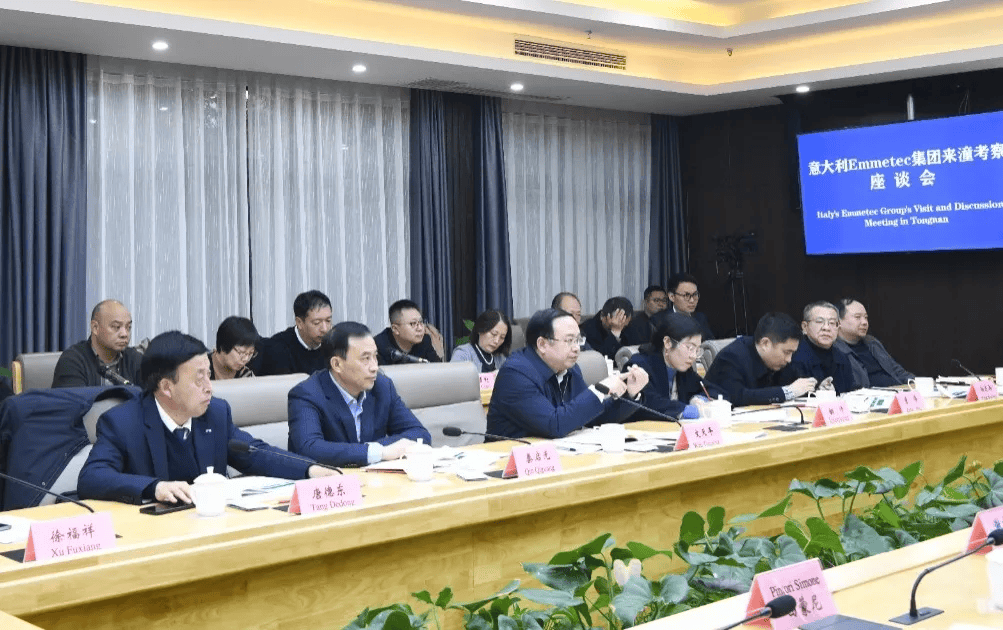 意大利汽车再制造知名企业Emmetec集团来潼考察 文天平秦启光与集团主席Maraffino Davide深入交流